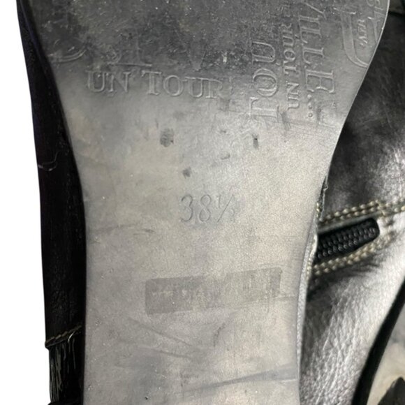 Un Tour En Ville Women's Metallic Silver Leather Western Ankle Boots - Picture 6 of 7